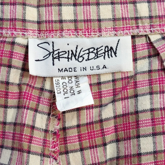 SOLD 90’s pink plaid trouser shorts - Picture 4 of 4